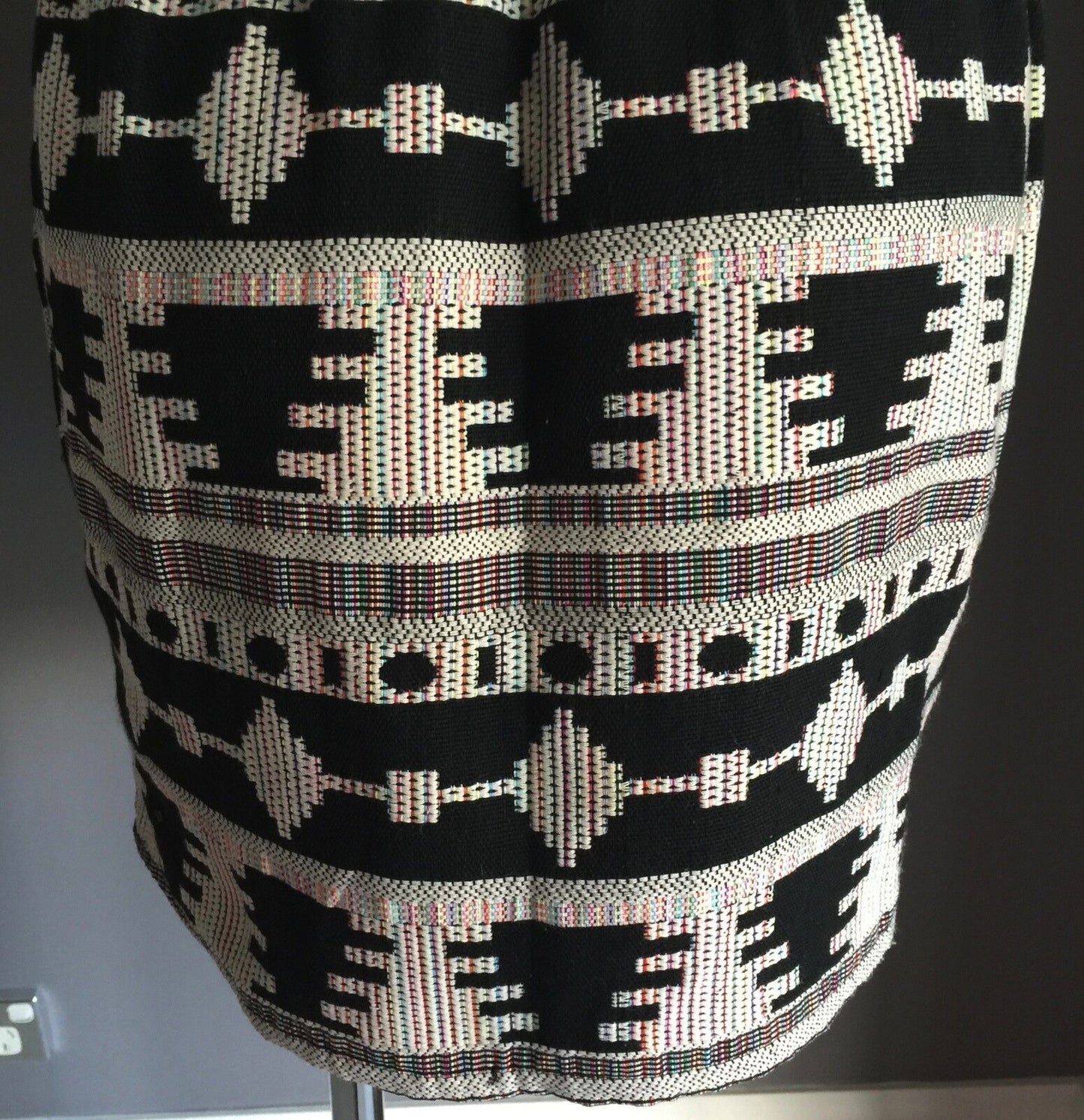 DOTTI Skirt Mini MultiColour Geometric Print Aztec Boho Pull On Sz 10 NEW