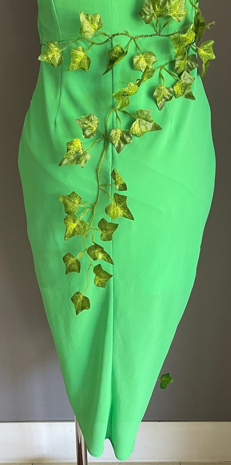 DOTTI Dress Poison Ivy Green Toga Faux Ivy Plant & Halo BATMAN CosPLAY  Size 10