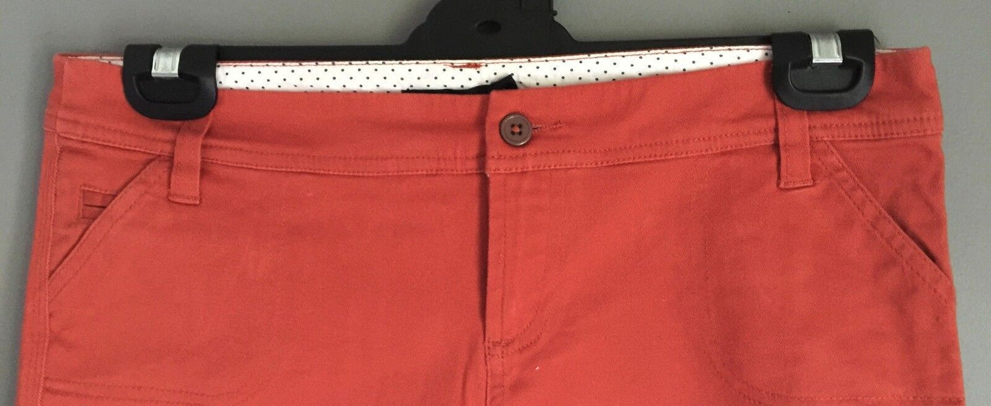 DOTTI Shorts Rust Orange Short Shorty Size 10 Cheeky Bum Denim Jeans Beach NEW