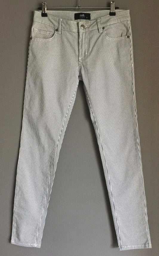 DOTTI DENIM Jeans Black & White Stripe Skinny Leg Jeans  Ladies Size 9 Gorgeous