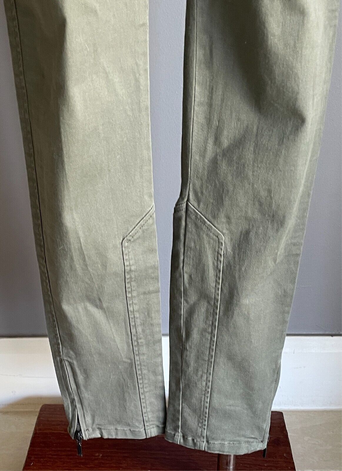 DOTTI Cargo Pants Khaki Skinny Leg Utility Size 10 Full Length Stretch Pockets