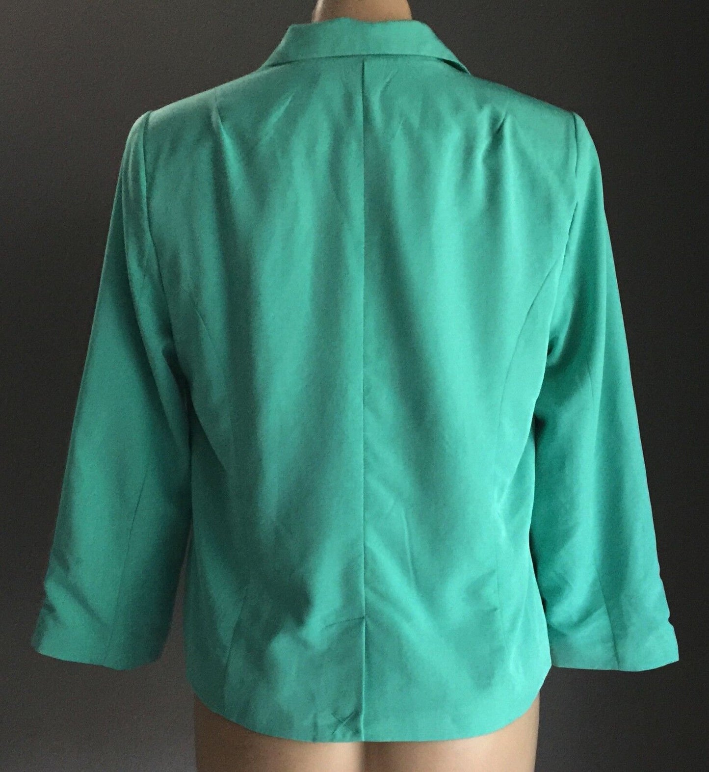 DOTTI Jacket Mint Blazer Mint Colour w 2 ZiP Pockets Cropped Ladies Size 14 NEW