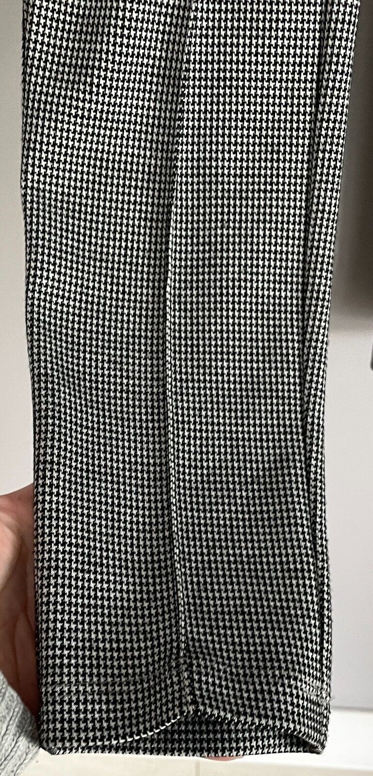 DOTTI Pants Black White Houndstooth Skinny Leg  Sz 6 Full Length Pull On Stretch