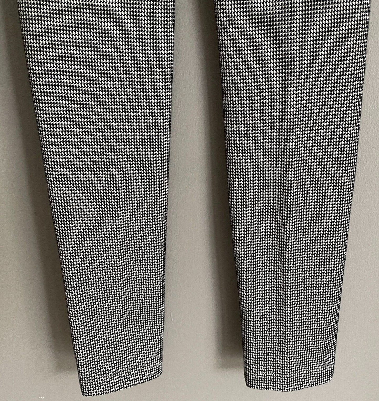 DOTTI Pants Black White Houndstooth Skinny Leg  Sz 6 Full Length Pull On Stretch