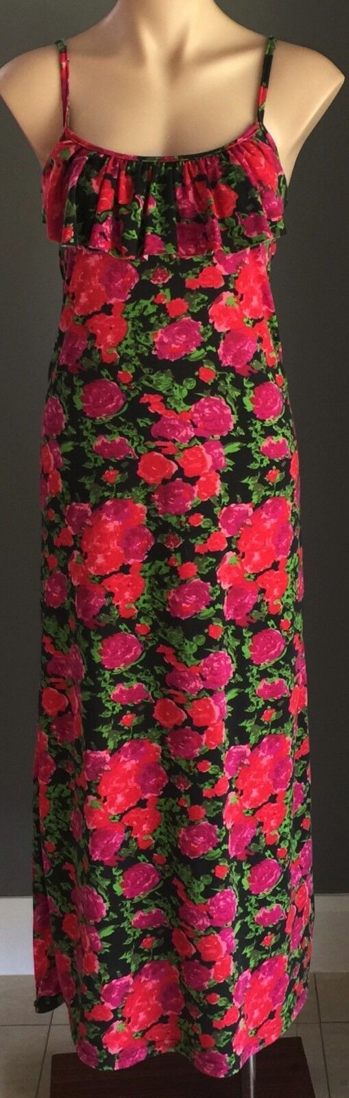 TIGHTROPE Maxi Dress Bright Floral Print Stretchy Long Size 14 Stunning