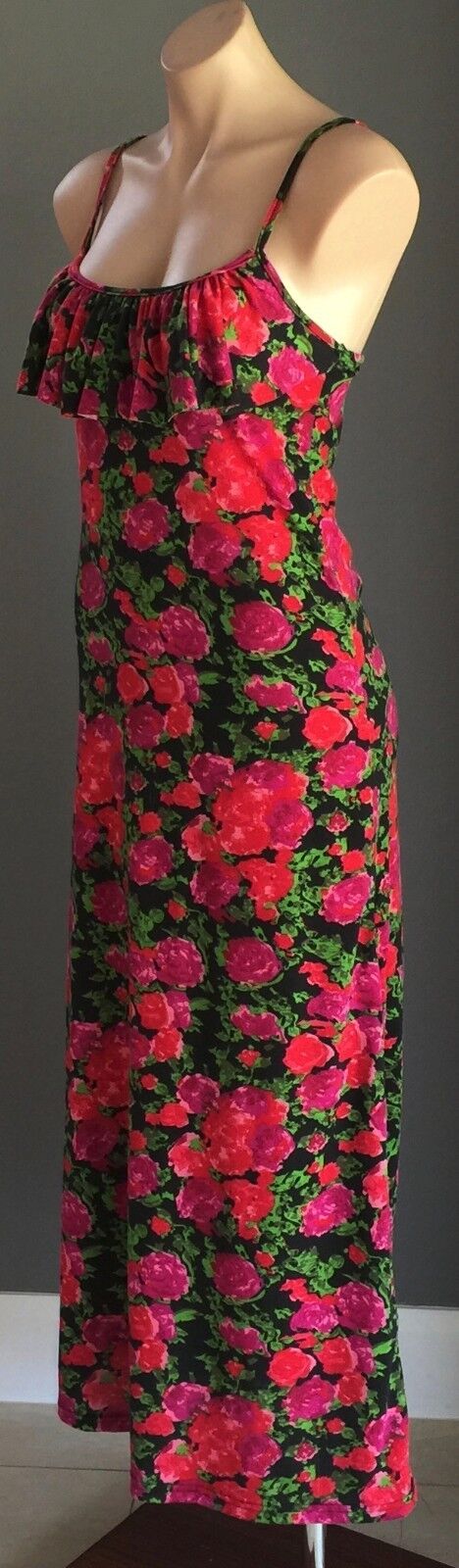 TIGHTROPE Maxi Dress Bright Floral Print Stretchy Long Size 14 Stunning