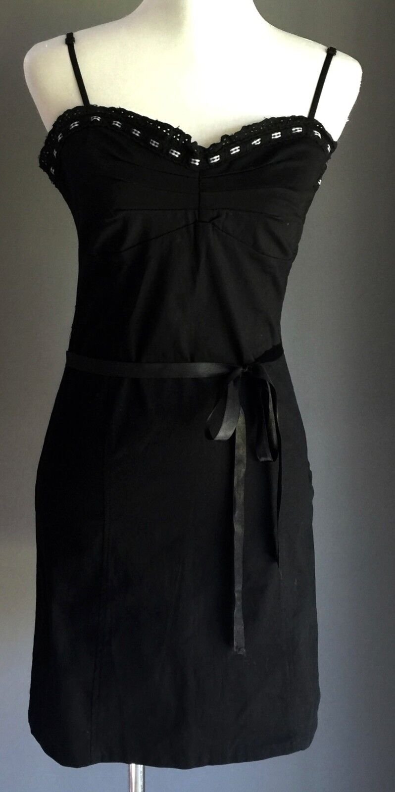 TIGHTROPE Dress Black Spaghetti Straps Casual Frock Ladies Size 10 NEW