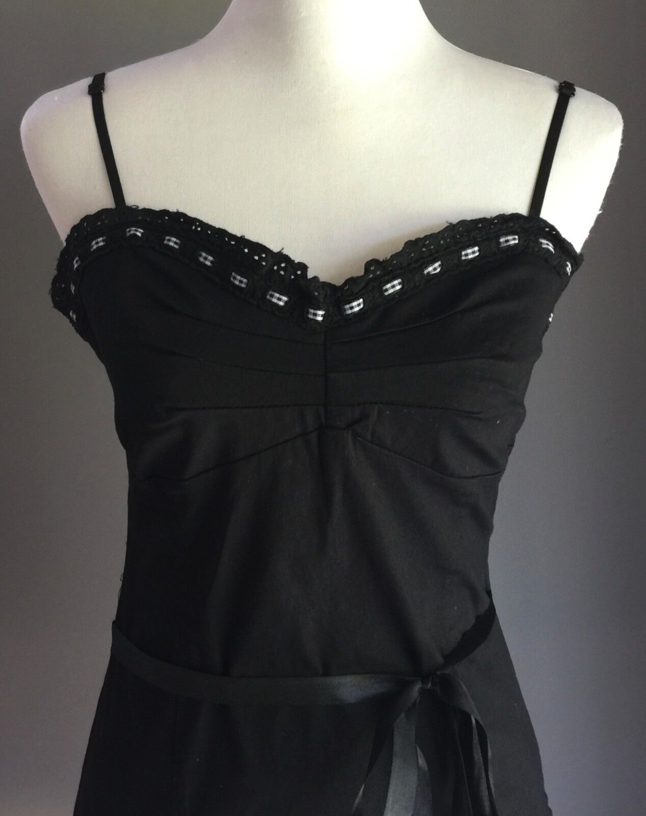 TIGHTROPE Dress Black Spaghetti Straps Casual Frock Ladies Size 10 NEW