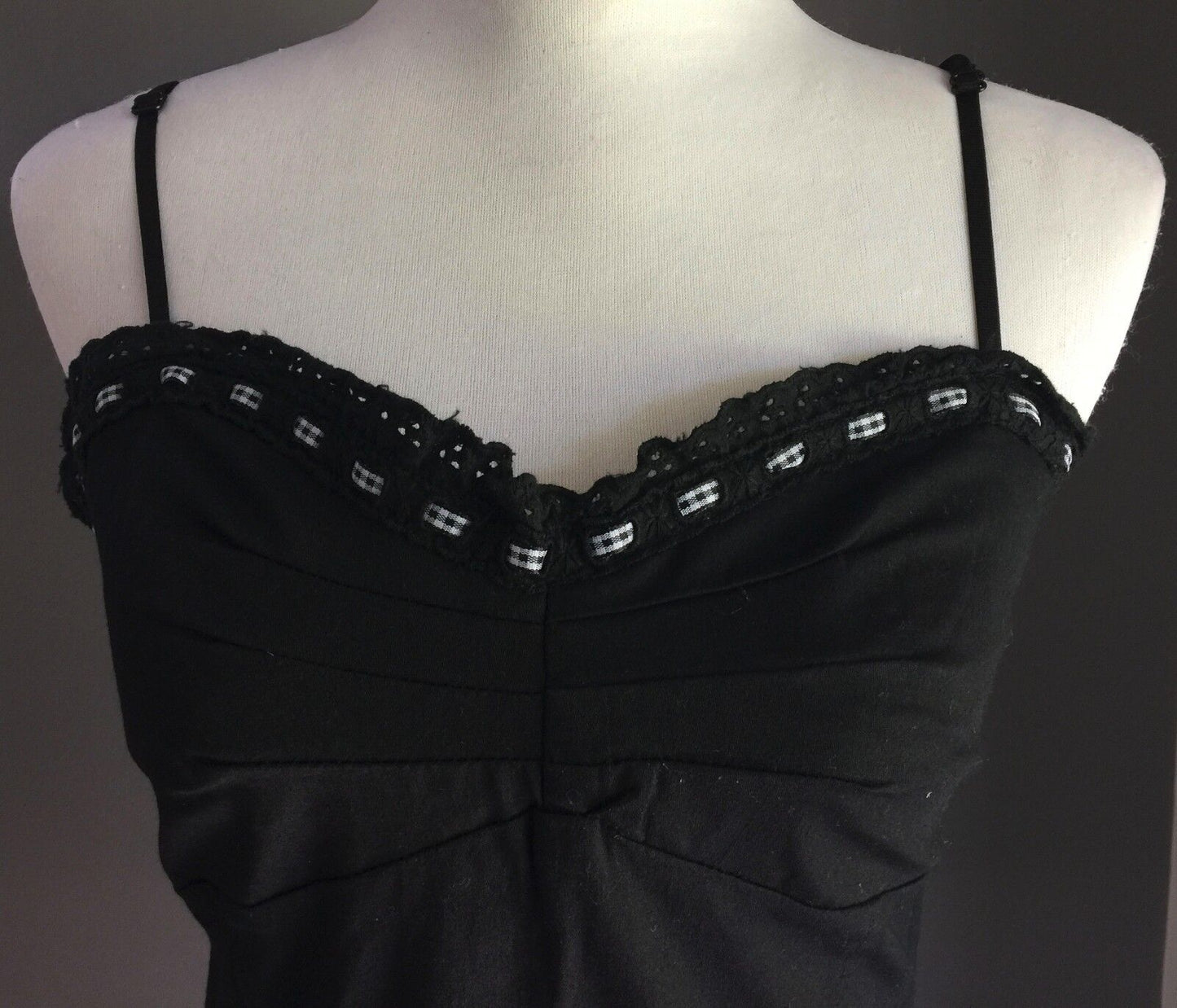 TIGHTROPE Dress Black Spaghetti Straps Casual Frock Ladies Size 10 NEW