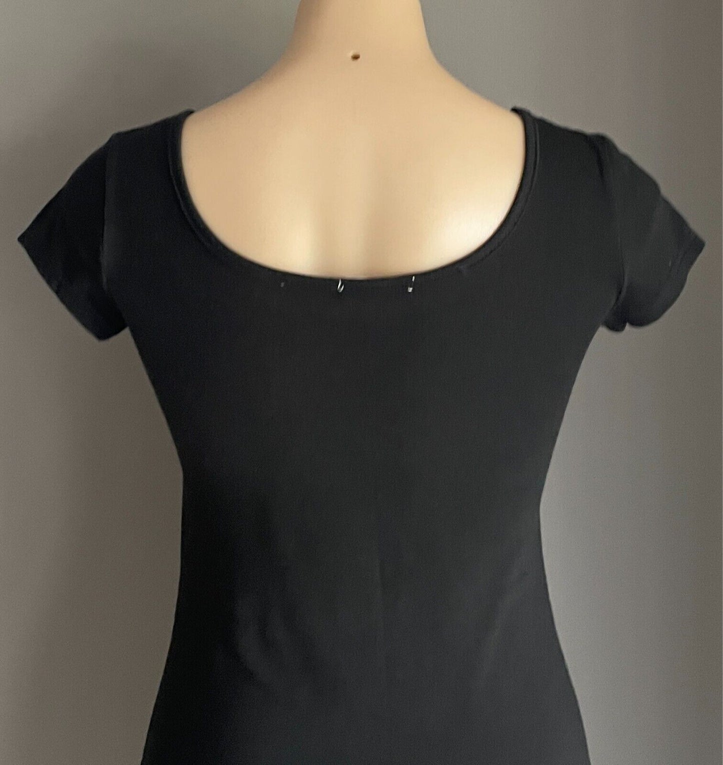 TIGHTROPE Bodycon Dress Black Scoop Neck Cap Sleeves Size 10 Stretch