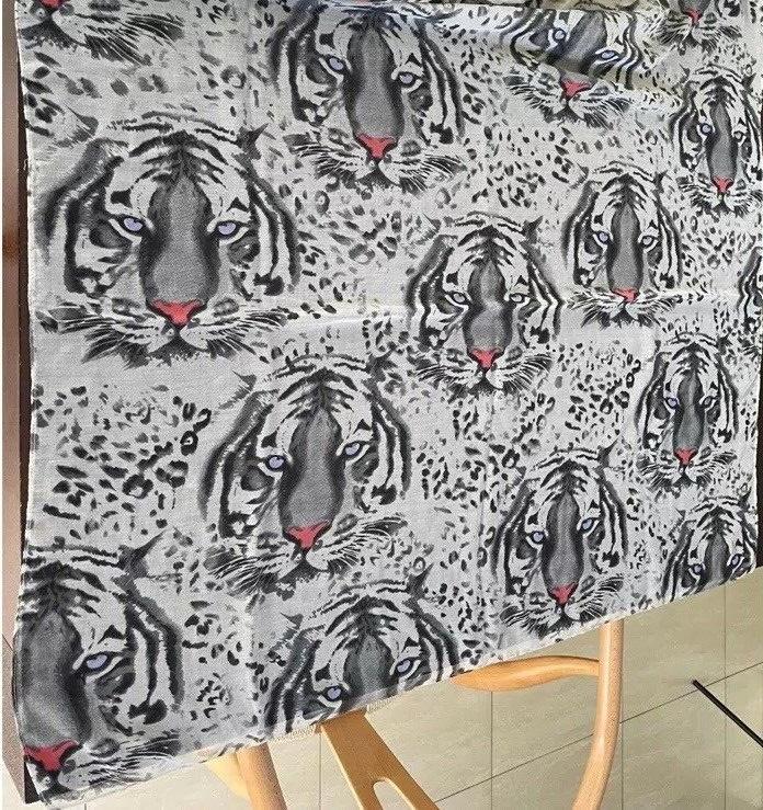TARGET Sarong Tiger Face Black Grey White & Print Semi Sheer Skirt Wrap Stunning