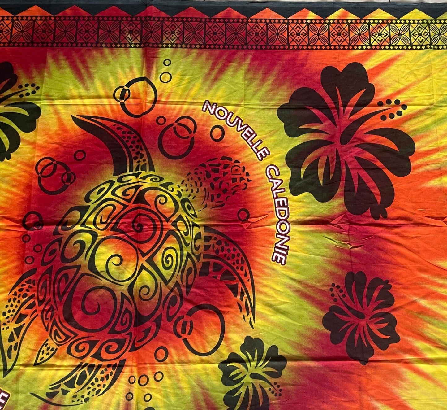 NOUVELLE CALEDONIE Sarong MultiColour Tropical NEW CALEDONIA Size 8 12 Souvenir