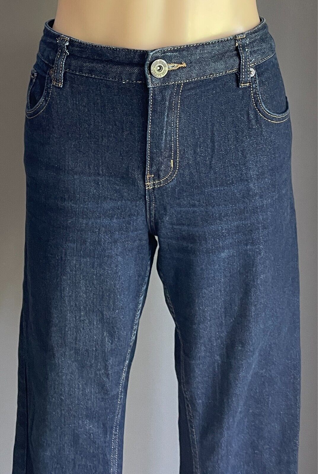 JUST JEANS Indigo Blue Denim High Rise Slim Leg Jeans Size 14 Waist 90cm
