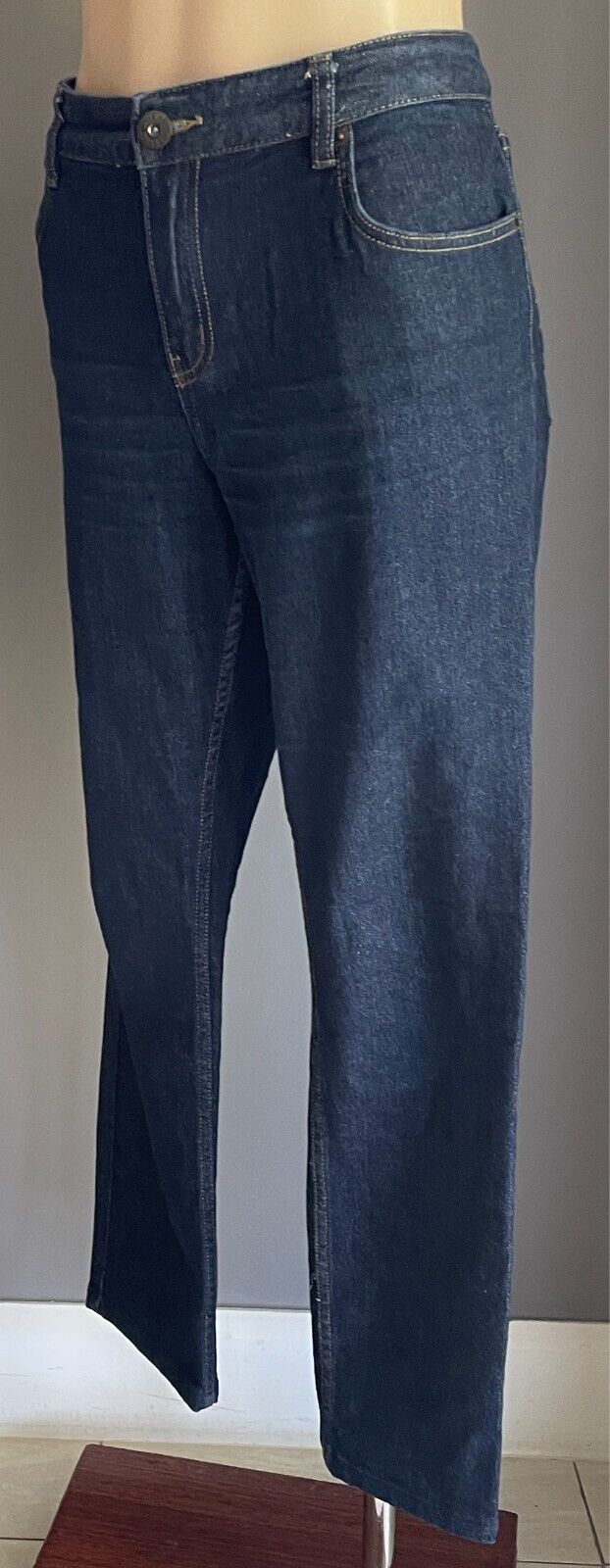 JUST JEANS Indigo Blue Denim High Rise Slim Leg Jeans Size 14 Waist 90cm