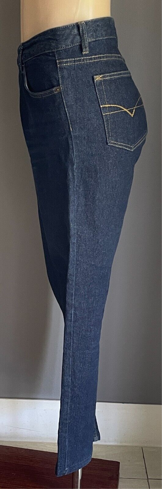 JUST JEANS Indigo Blue Denim High Rise Slim Leg Jeans Size 14 Waist 90cm