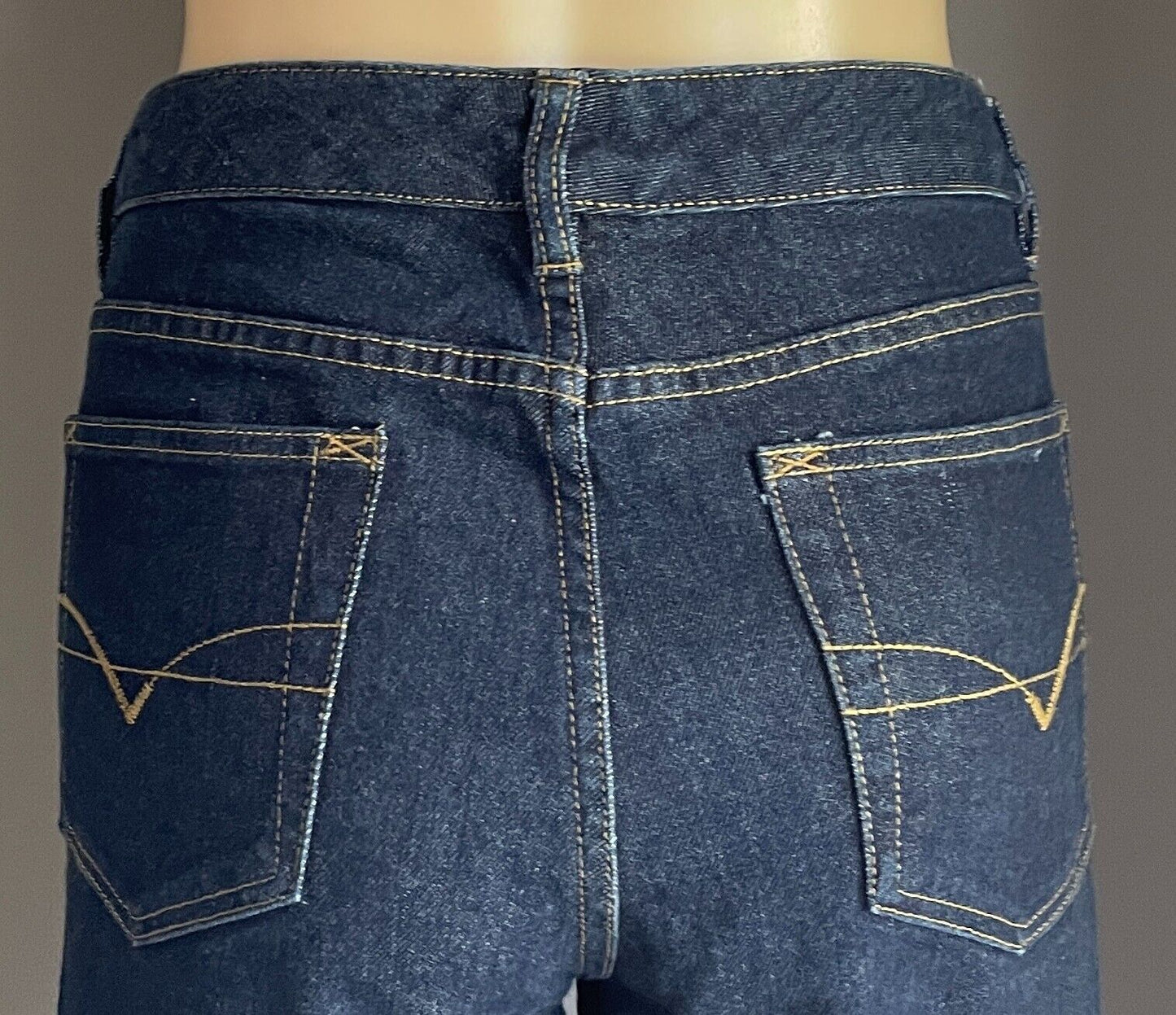 JUST JEANS Indigo Blue Denim High Rise Slim Leg Jeans Size 14 Waist 90cm