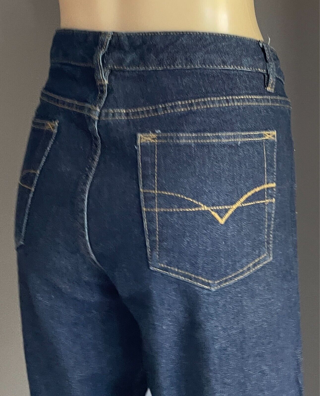 JUST JEANS Indigo Blue Denim High Rise Slim Leg Jeans Size 14 Waist 90cm
