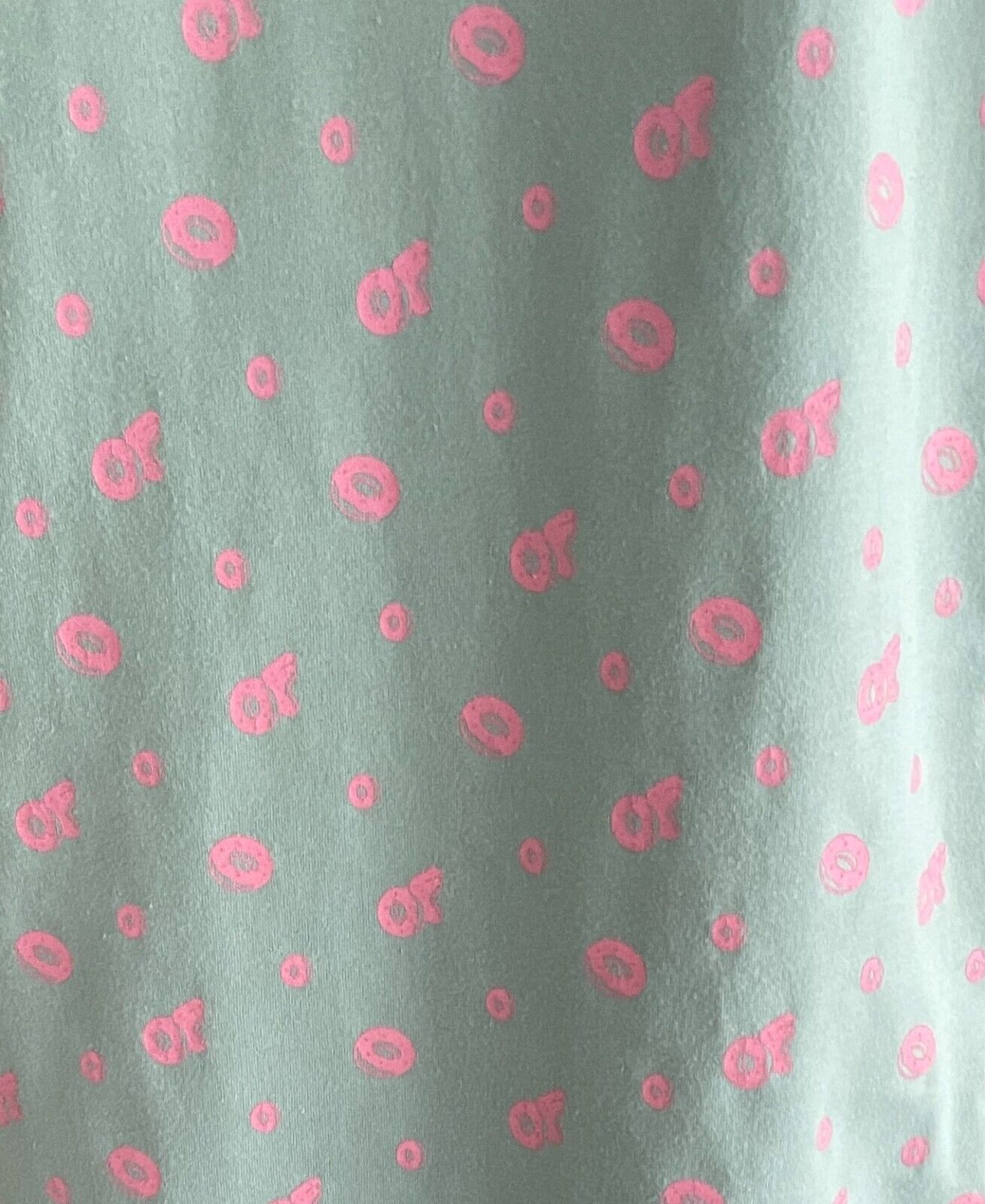 ODD FUTURE OF W GKTA T-Shirt All Over Donut Logo Print Mint & Pink Mens Size L