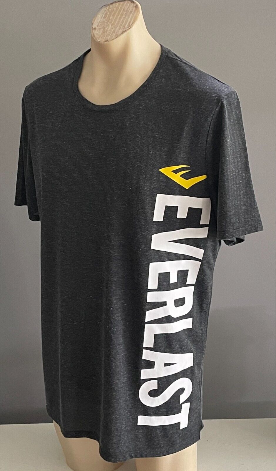 EVERLAST Charcoal Grey Marl Activewear Top/T-Shirt Short Sleeves Mens Size 2XL
