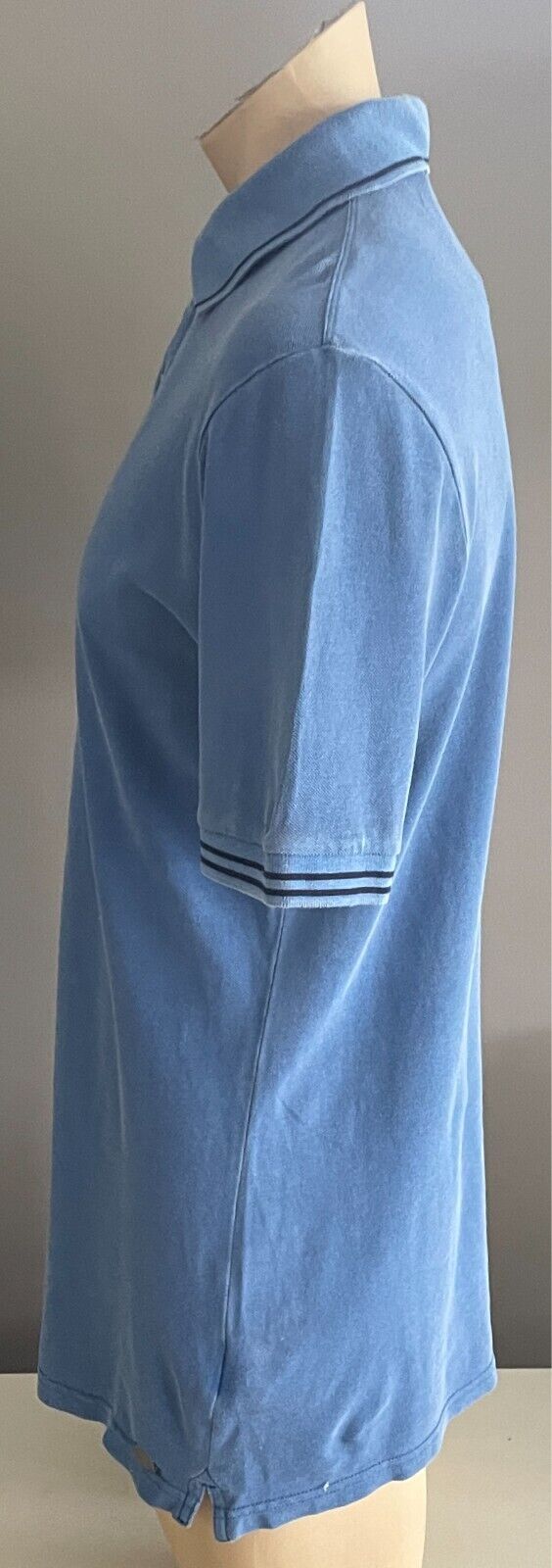 LEE COOPER Blue Polo Shirt Cotton Short Sleeves Mens Size L