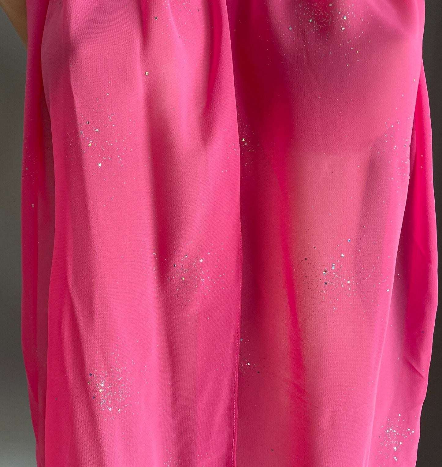 Pink GLITTER SCARF Semi Sheer Lightweight Rectangle Scarf 27cm x 149cm Beautiful