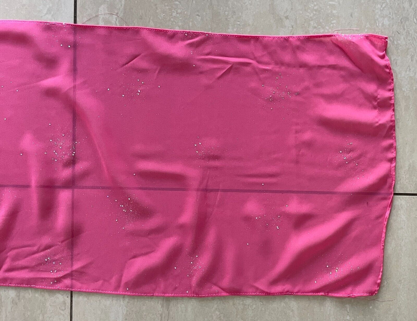 Pink GLITTER SCARF Semi Sheer Lightweight Rectangle Scarf 27cm x 149cm Beautiful