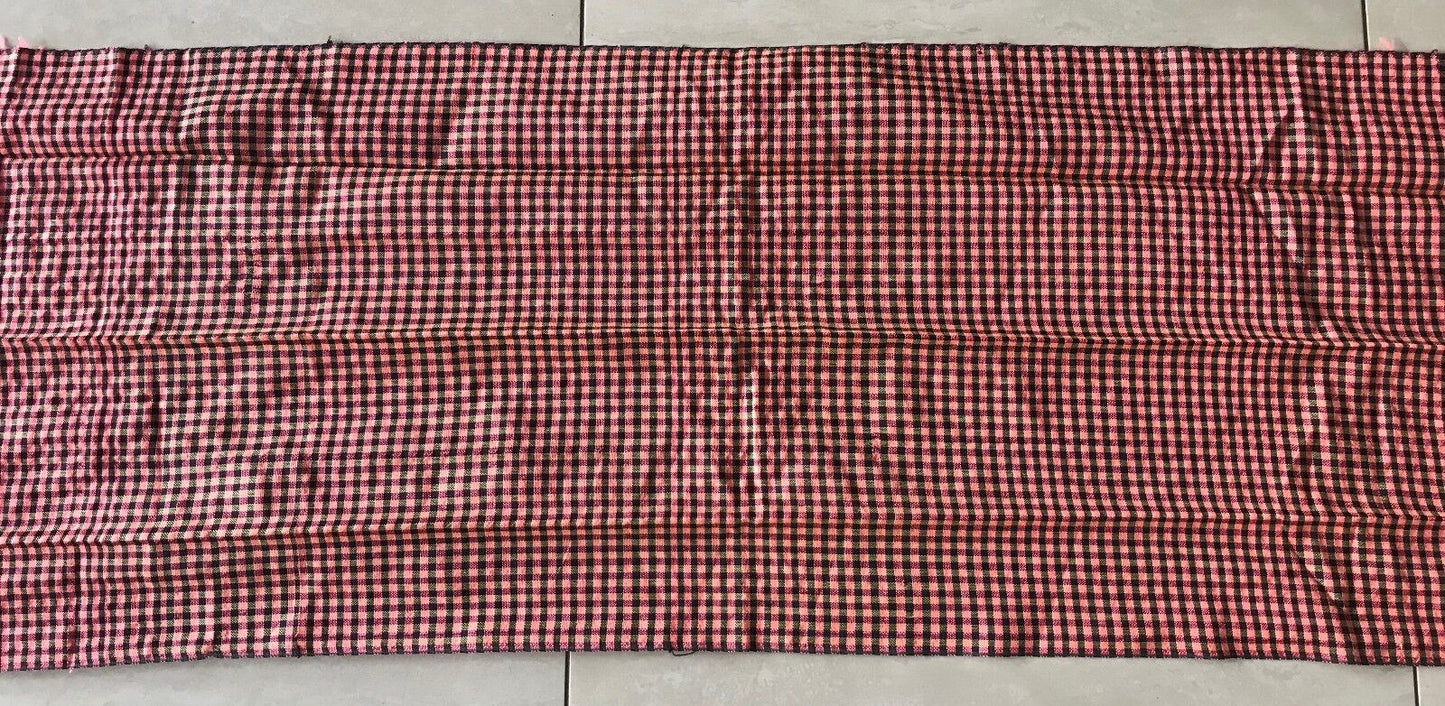 Fringed SCARF Cotton Neck Wrap Salmon Yellow Black Purple Plaid Stripe Print NEW
