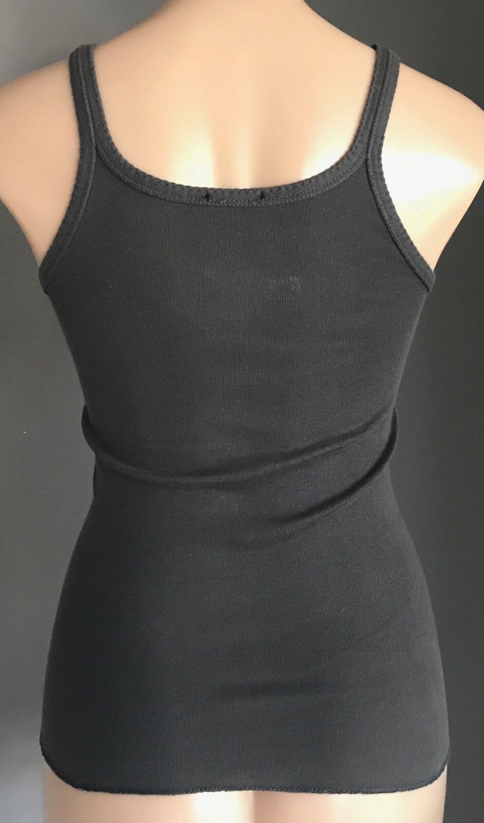 ERIN LOUISE Tank Top Dark Grey Embellished Ribbon Flowers Beads Singlet Size 10
