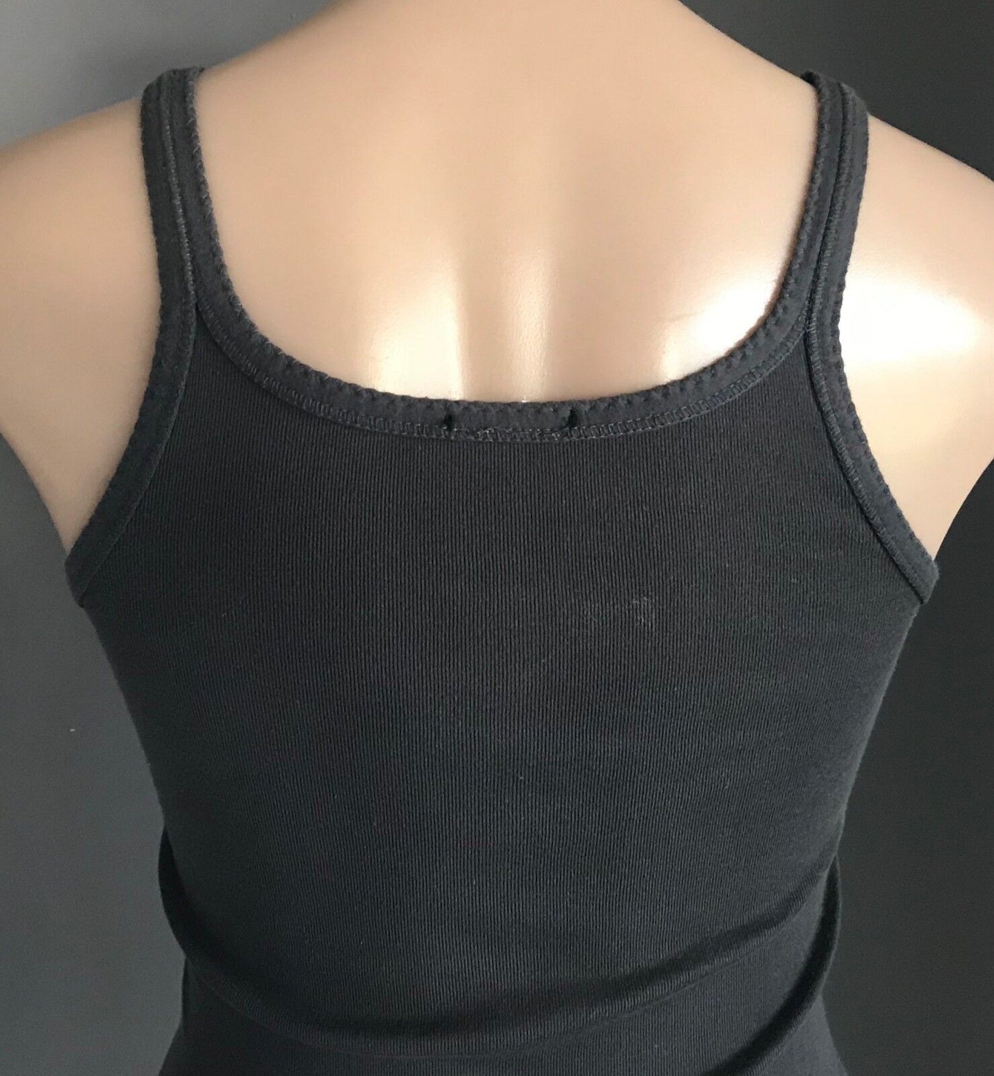 ERIN LOUISE Tank Top Dark Grey Embellished Ribbon Flowers Beads Singlet Size 10