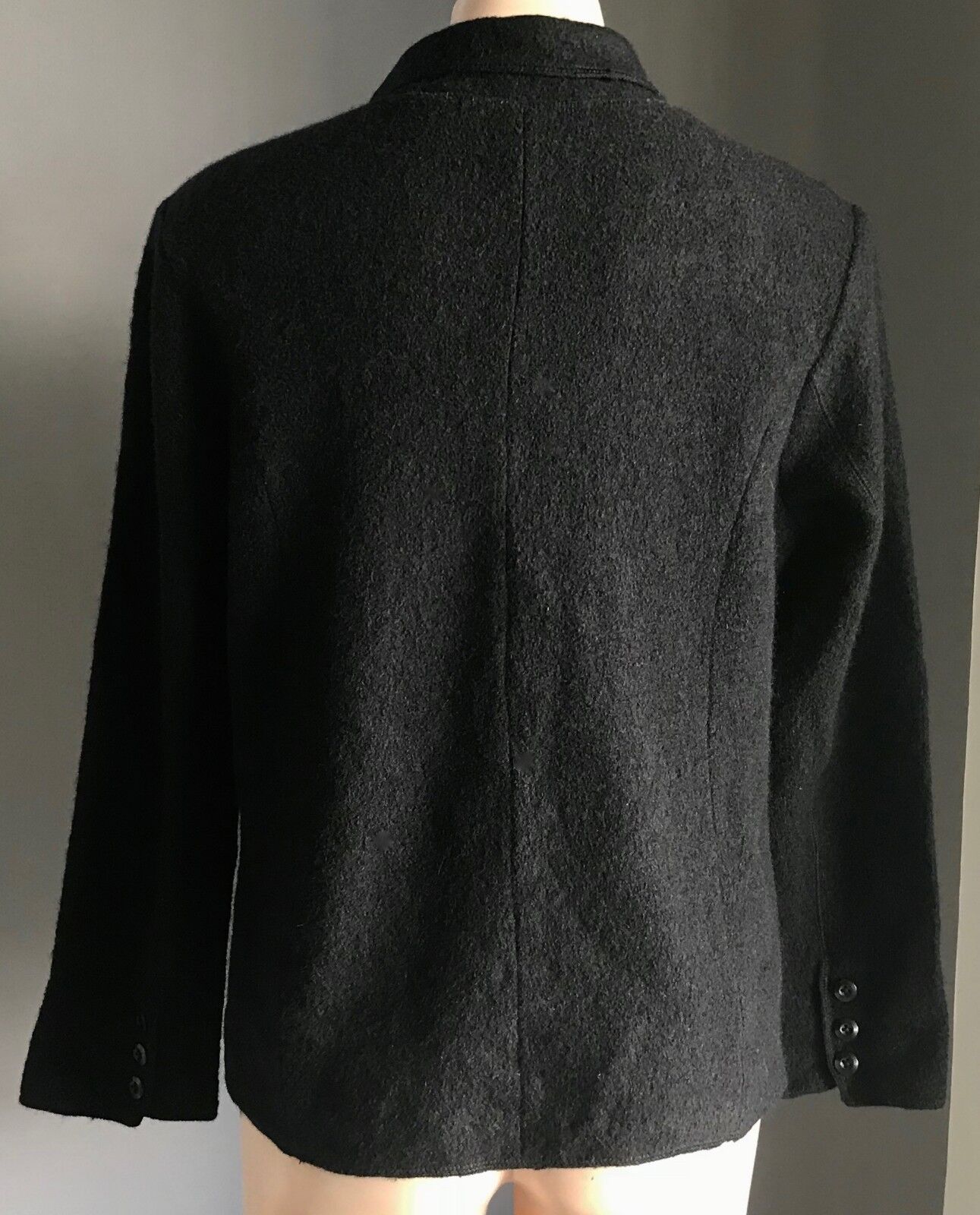 MARCO POLO Jacket Blazer Black Woolmark Single Breasted Winter Ladies Size M 12
