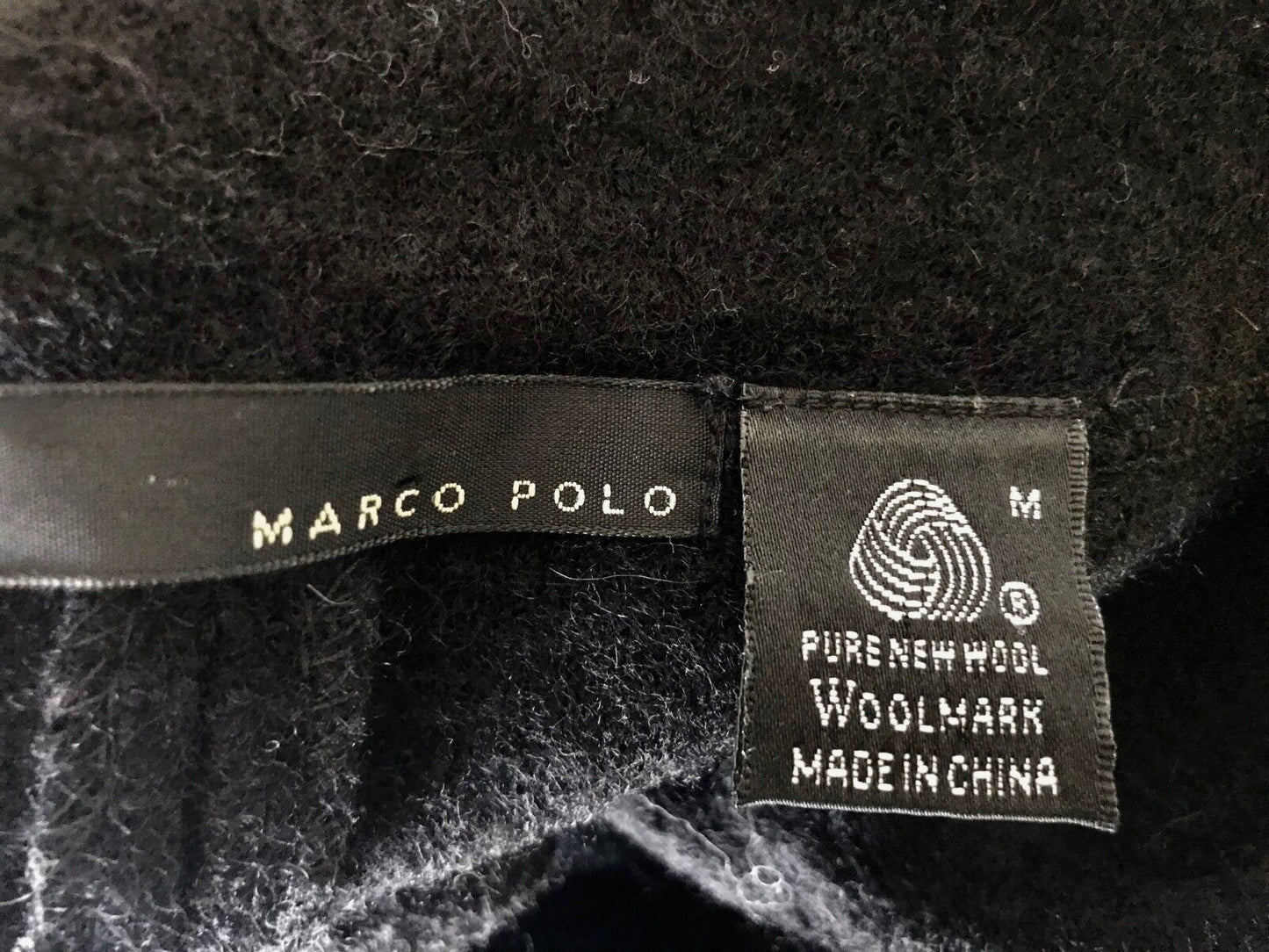 MARCO POLO Jacket Blazer Black Woolmark Single Breasted Winter Ladies Size M 12