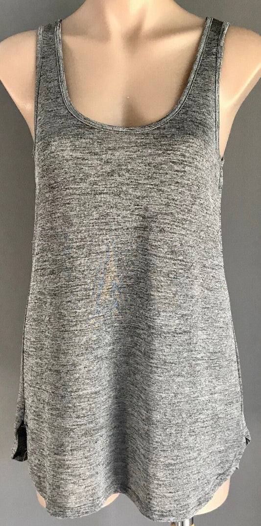 WITCHERY Tank Top Grey Marl Sleeveless Stretch Size S 10 Fab