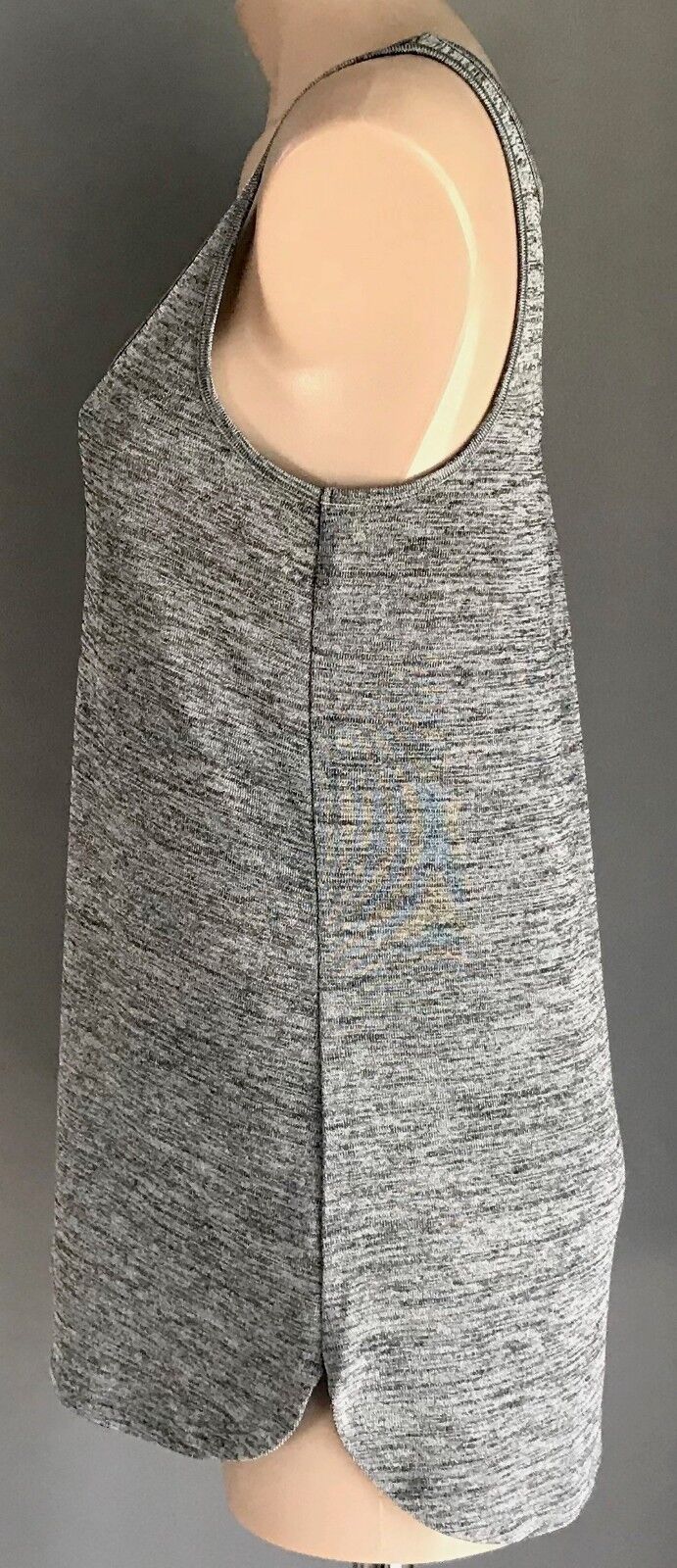 WITCHERY Tank Top Grey Marl Sleeveless Stretch Size S 10 Fab