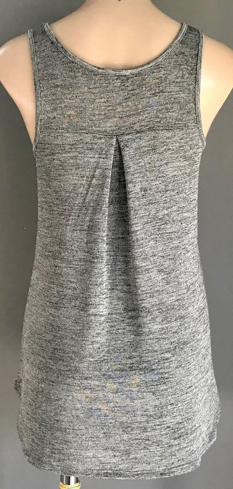 WITCHERY Tank Top Grey Marl Sleeveless Stretch Size S 10 Fab