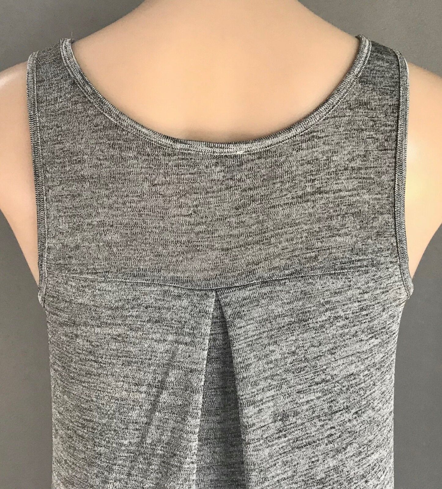 WITCHERY Tank Top Grey Marl Sleeveless Stretch Size S 10 Fab