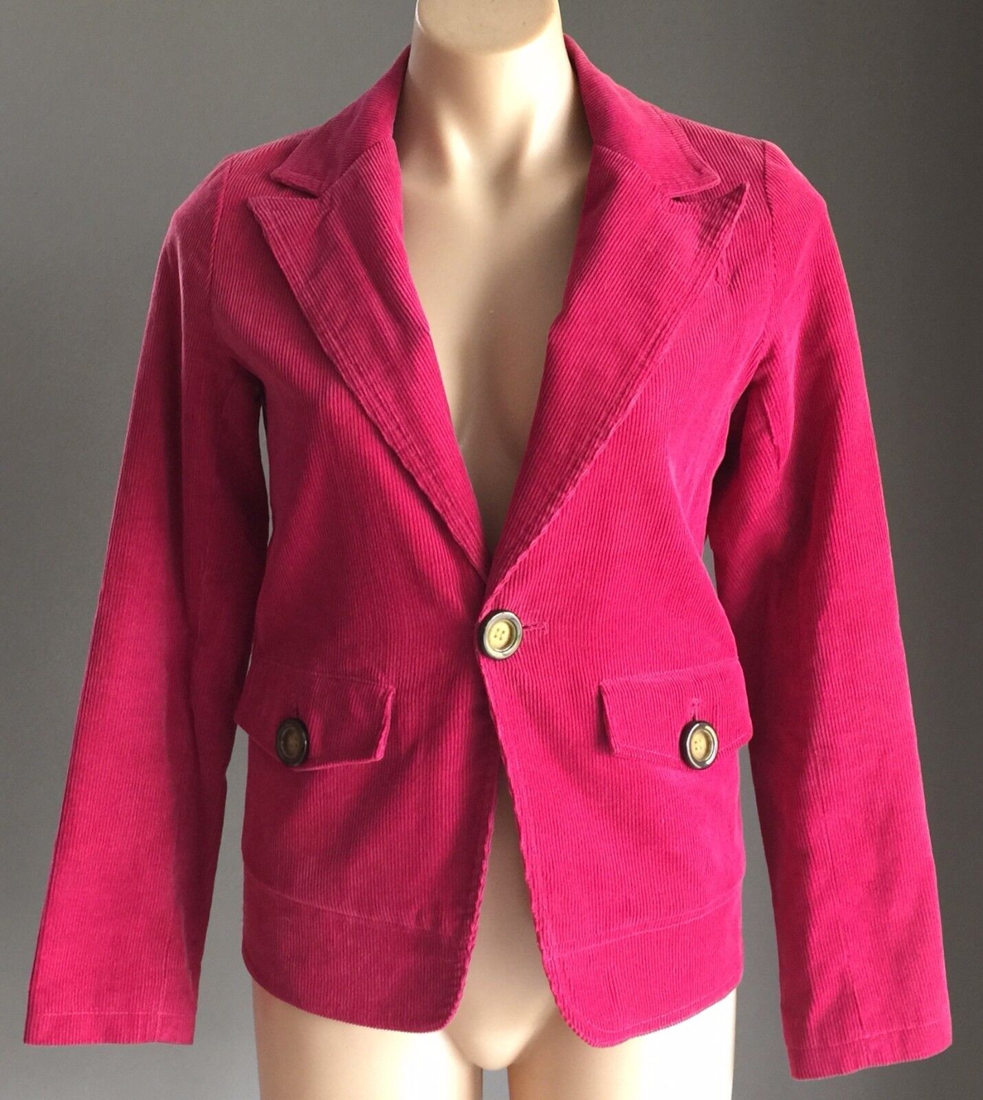 DOLL DOLL'S LUNA Jacket Blazer Cerise Corduroy Red Pink Size M 10 Retro Gem