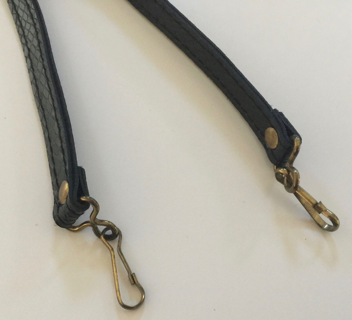 Replacement Shoulder Strap Black Snakeskin Pleather Hand Bag Bronze Hardware NEW
