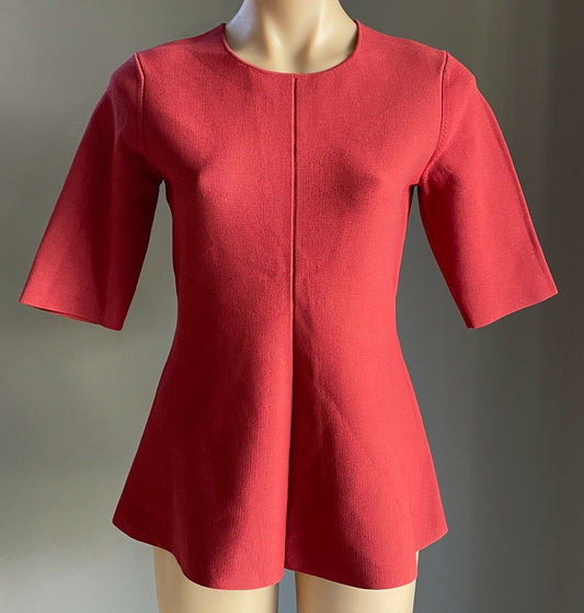 WITCHERY Top Dusty Rose Pink Short Sleeve Knit Sweater Ladies Size S 10 New