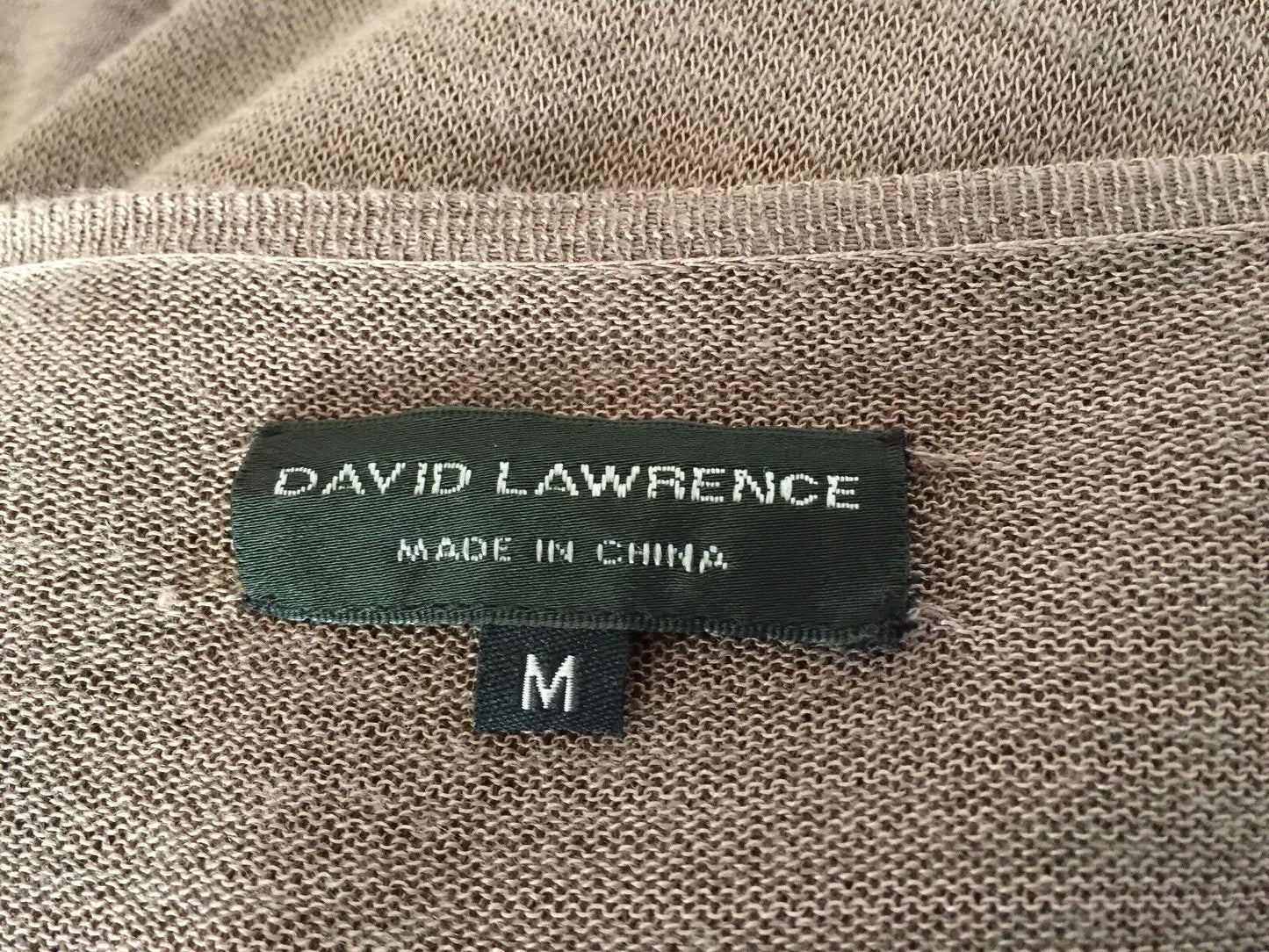 DAVID LAWRENCE Knit Cardigan Brown Long Sleeve Front Tie Ladies Size M 10 NEW