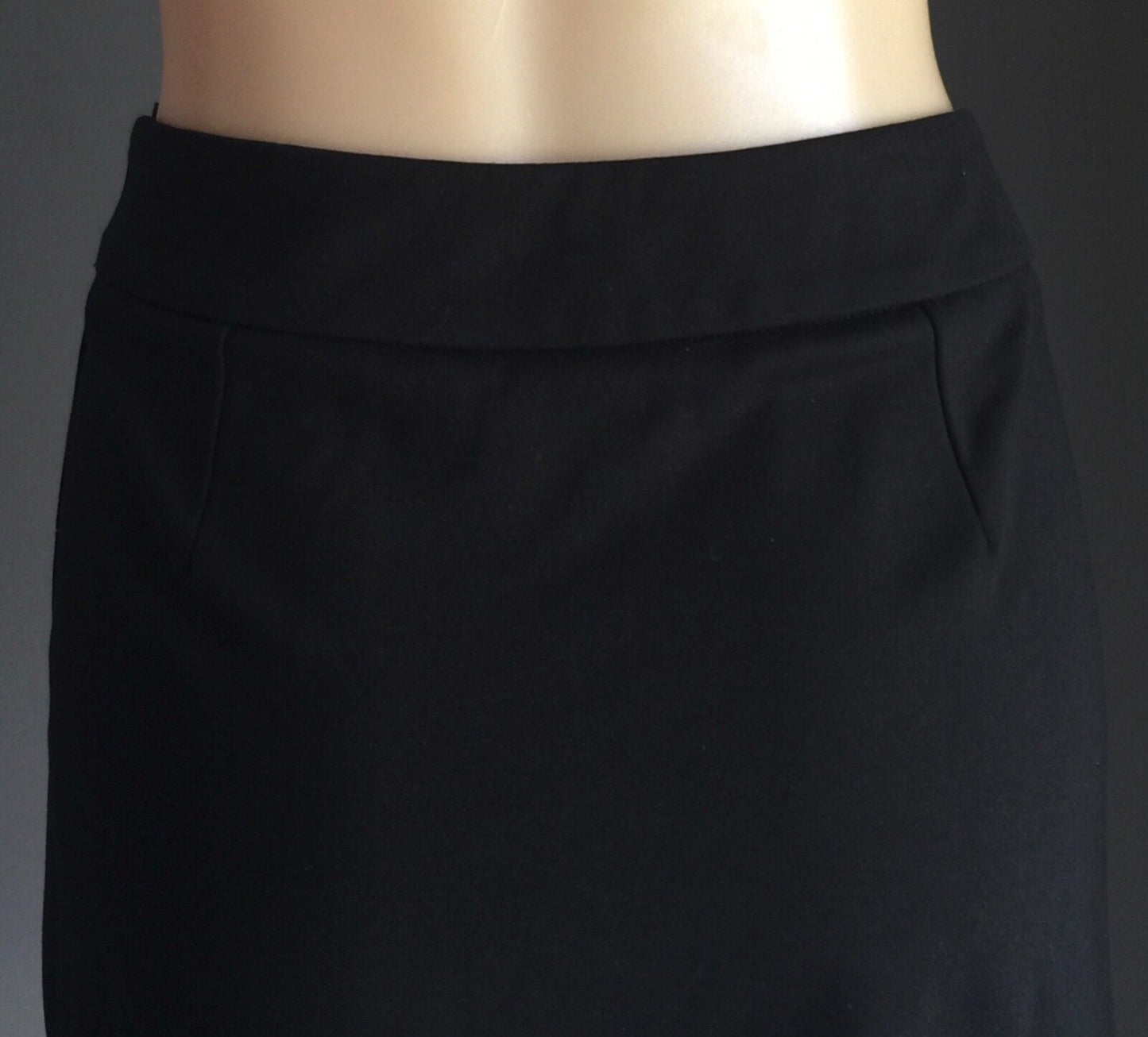 LIZ JORDAN Skirt Black & White w Laser Cut Hem Tiered Ladies Size M 10