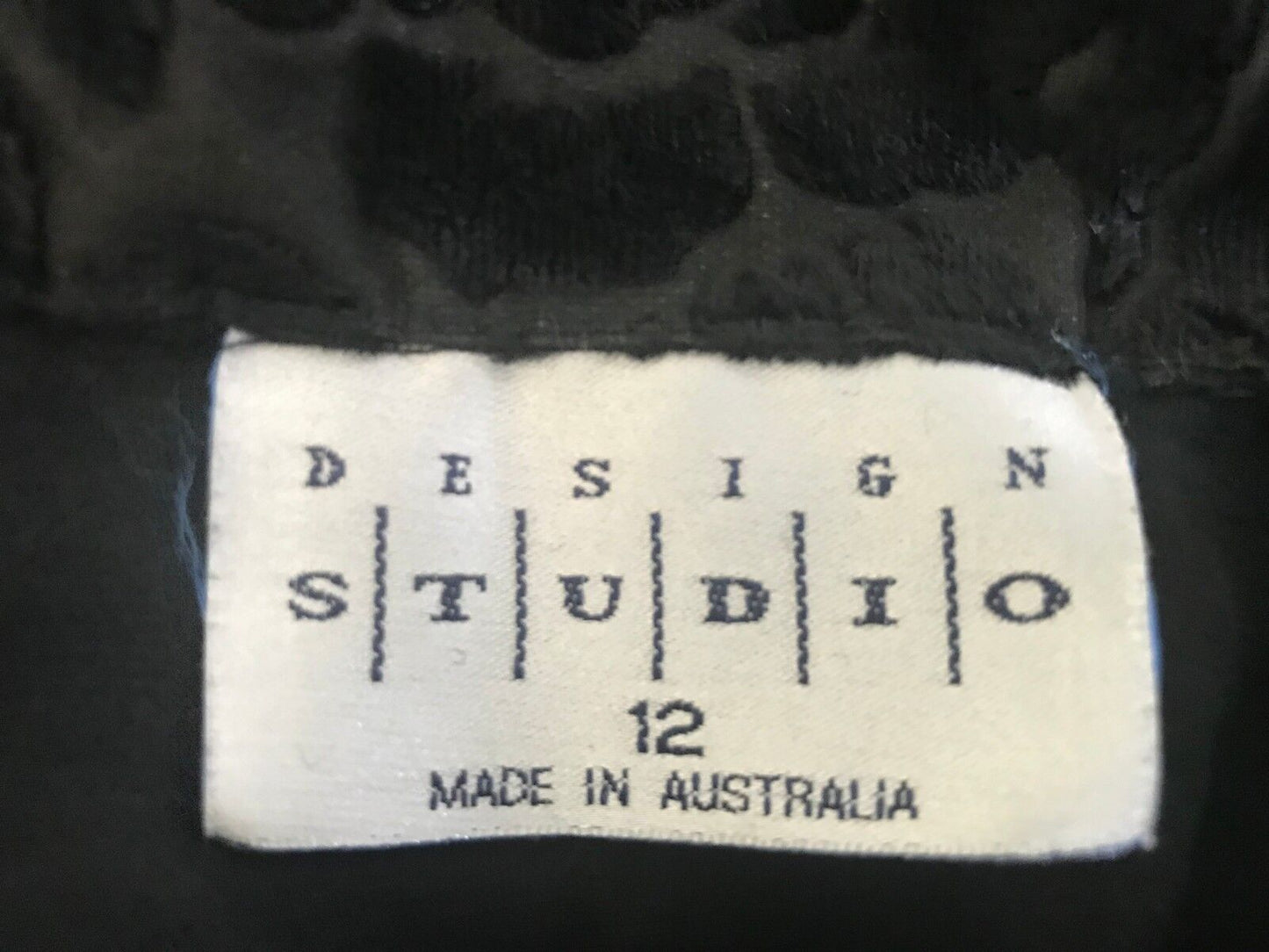DESIGN STUDIO Over Shirt Burnout Floral Print Black  Semi Sheer Top Size 12 #1