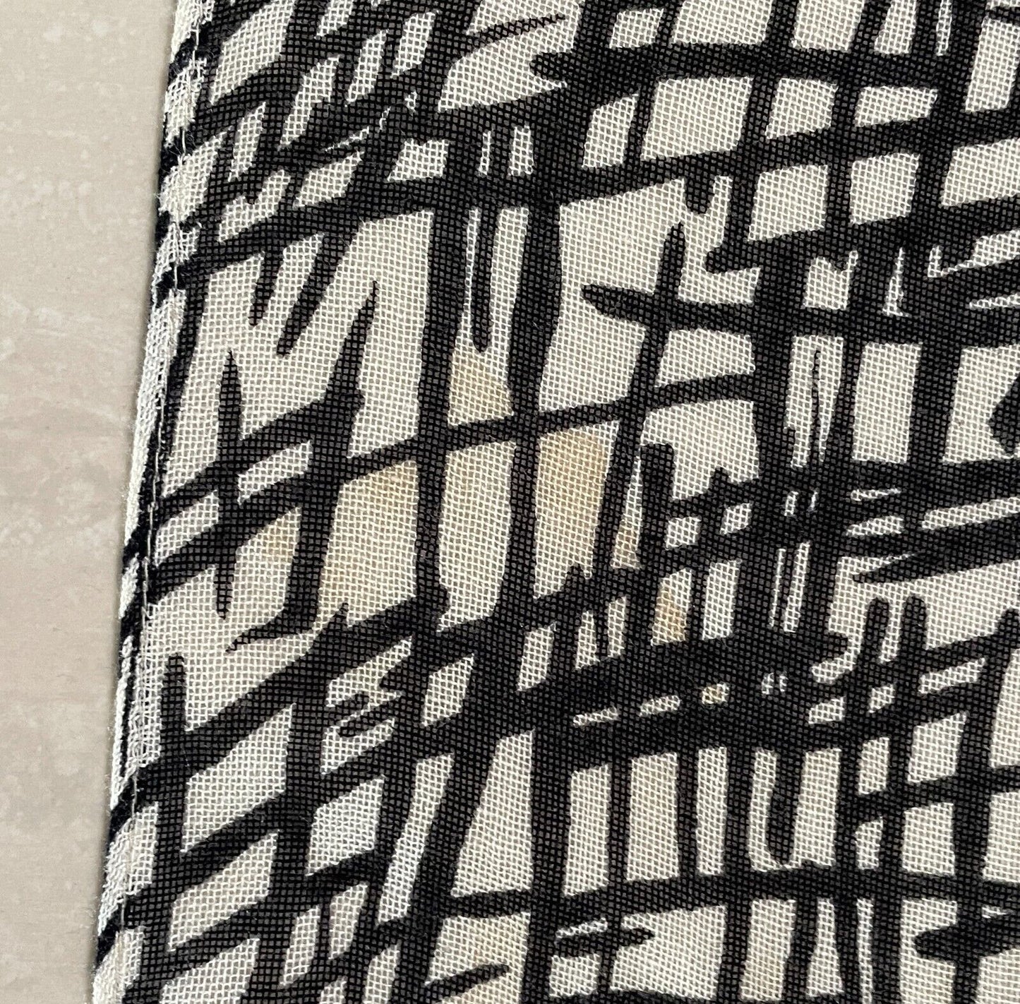 SUSSAN Black & Taupe Abstract Print Rectangle Scarf Light Neck Wrap NEW