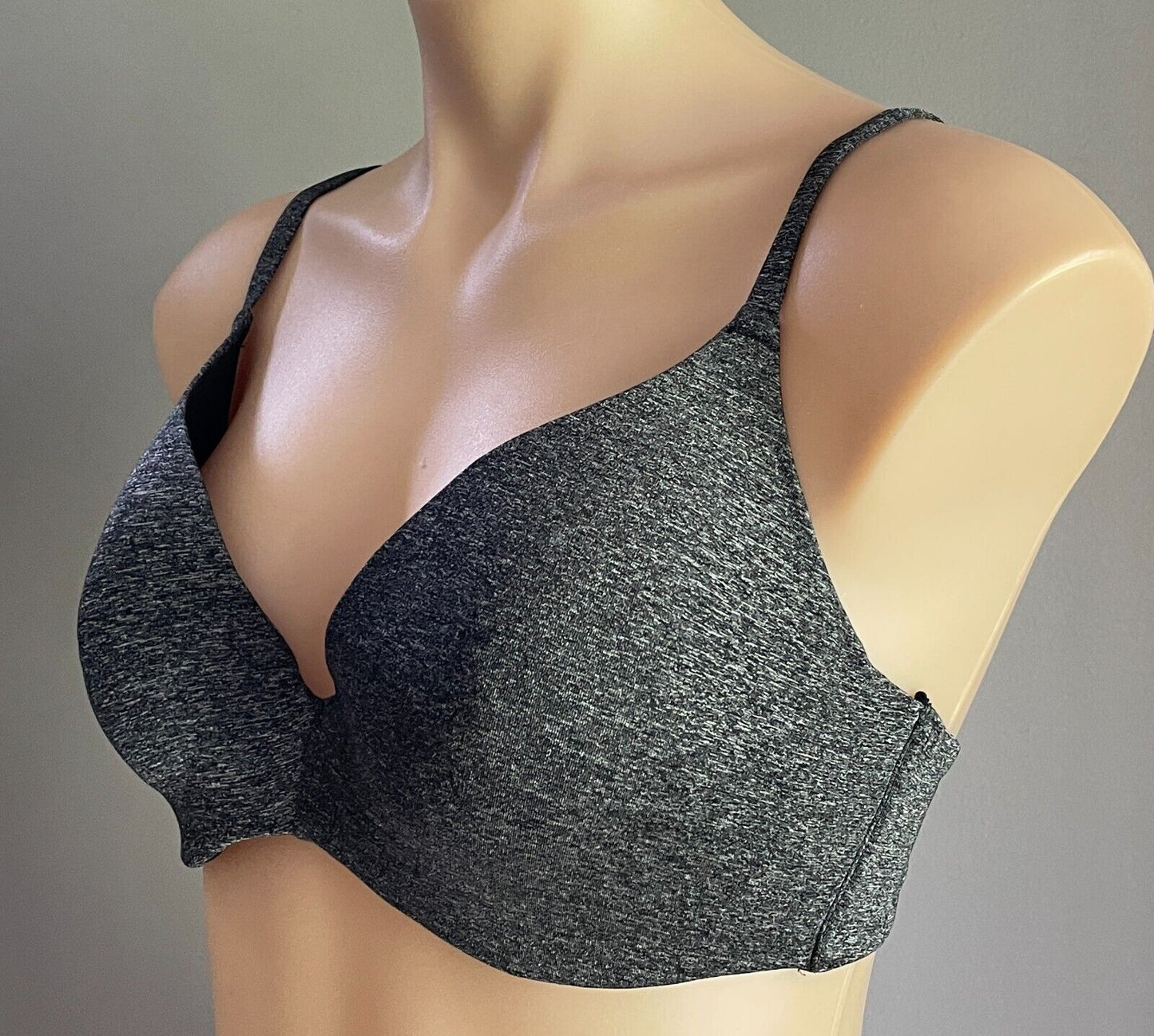 ANKO Sports Bra 14D Dark Grey Marl Underwire Smooth Cup Active Gym Size 14 D NEW