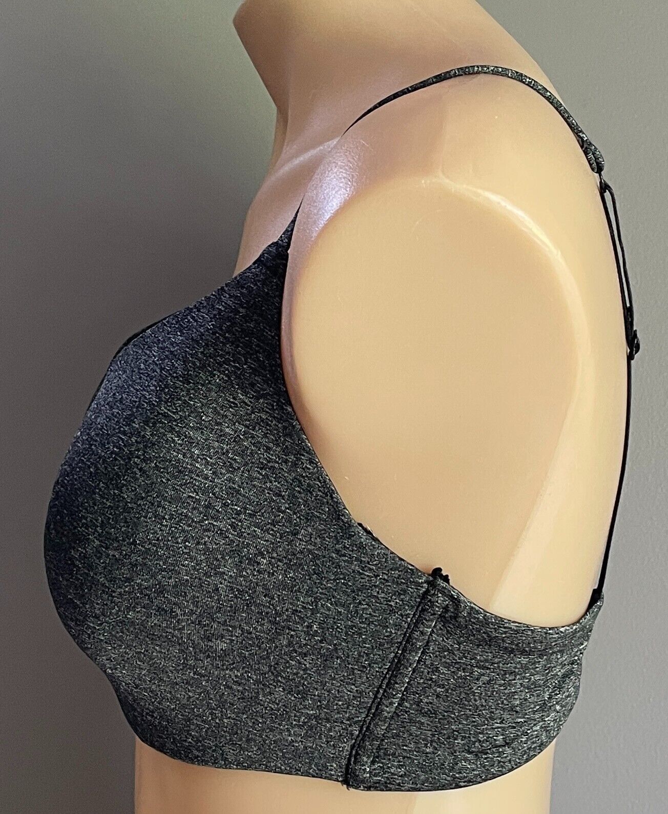 ANKO Sports Bra 14D Dark Grey Marl Underwire Smooth Cup Active Gym Size 14 D NEW