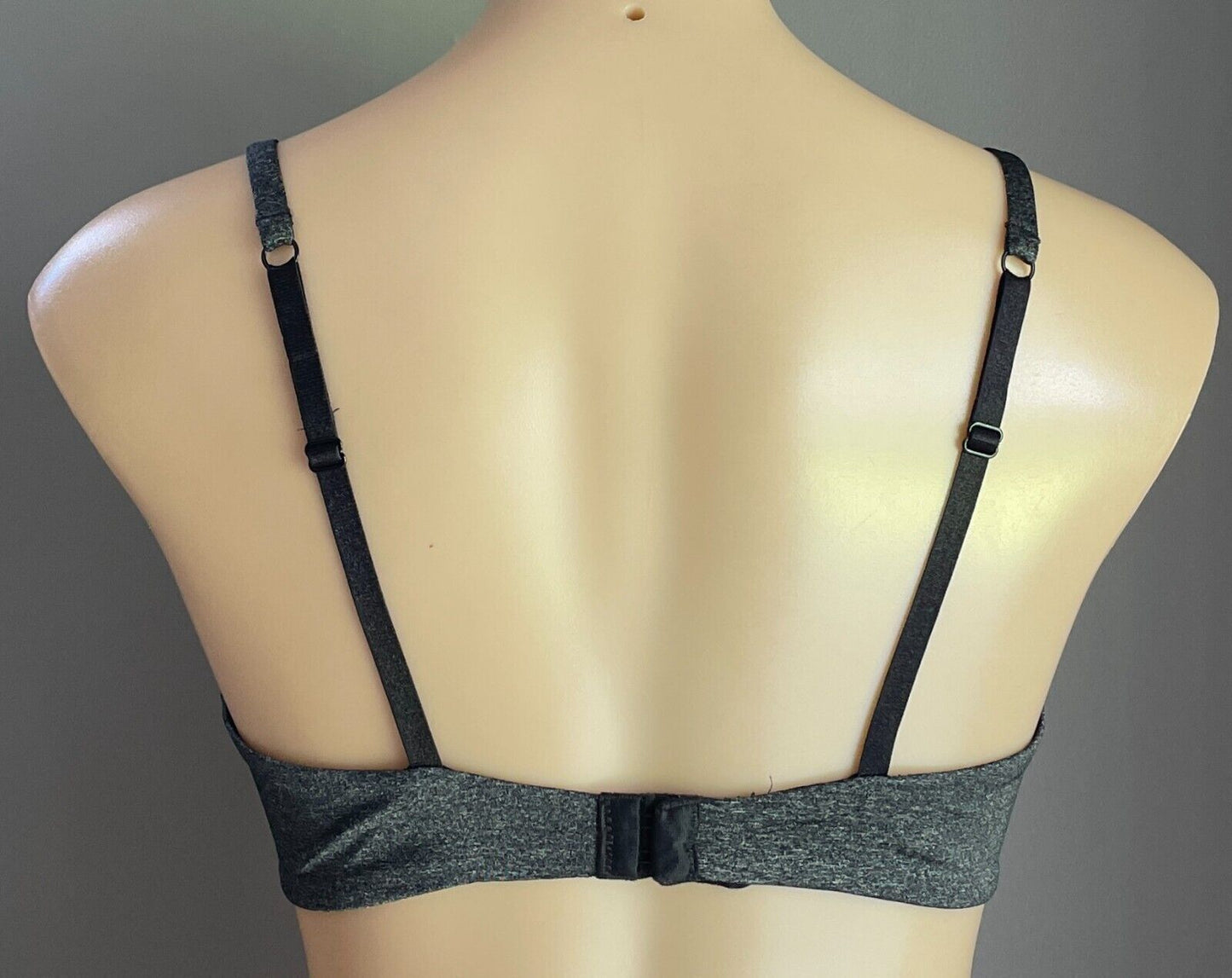 ANKO Sports Bra 14D Dark Grey Marl Underwire Smooth Cup Active Gym Size 14 D NEW