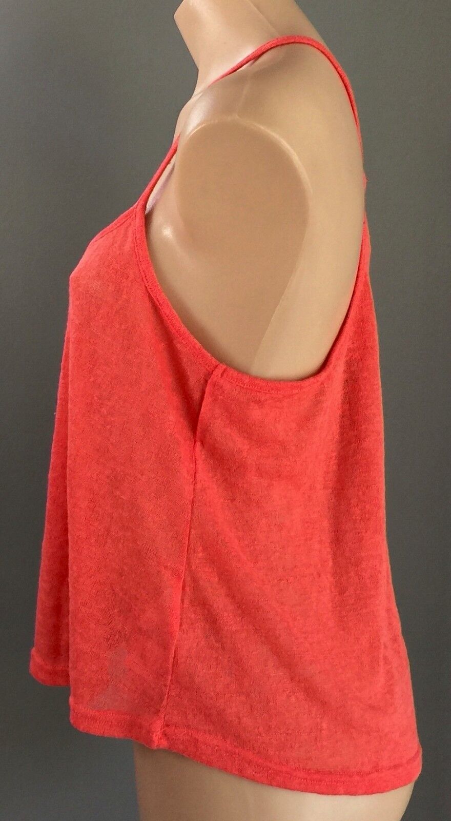COTTON ON "Emma Crop 2" Tank Top Coral  Red Sleeveless Cami Strappy M 10 12 NEW