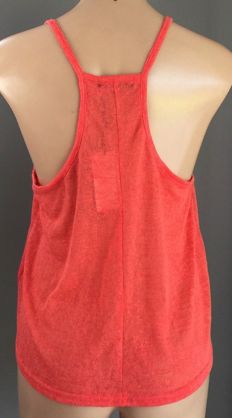 COTTON ON "Emma Crop 2" Tank Top Coral  Red Sleeveless Cami Strappy M 10 12 NEW