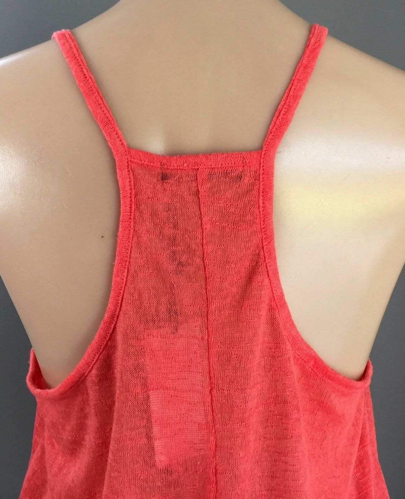 COTTON ON "Emma Crop 2" Tank Top Coral  Red Sleeveless Cami Strappy M 10 12 NEW