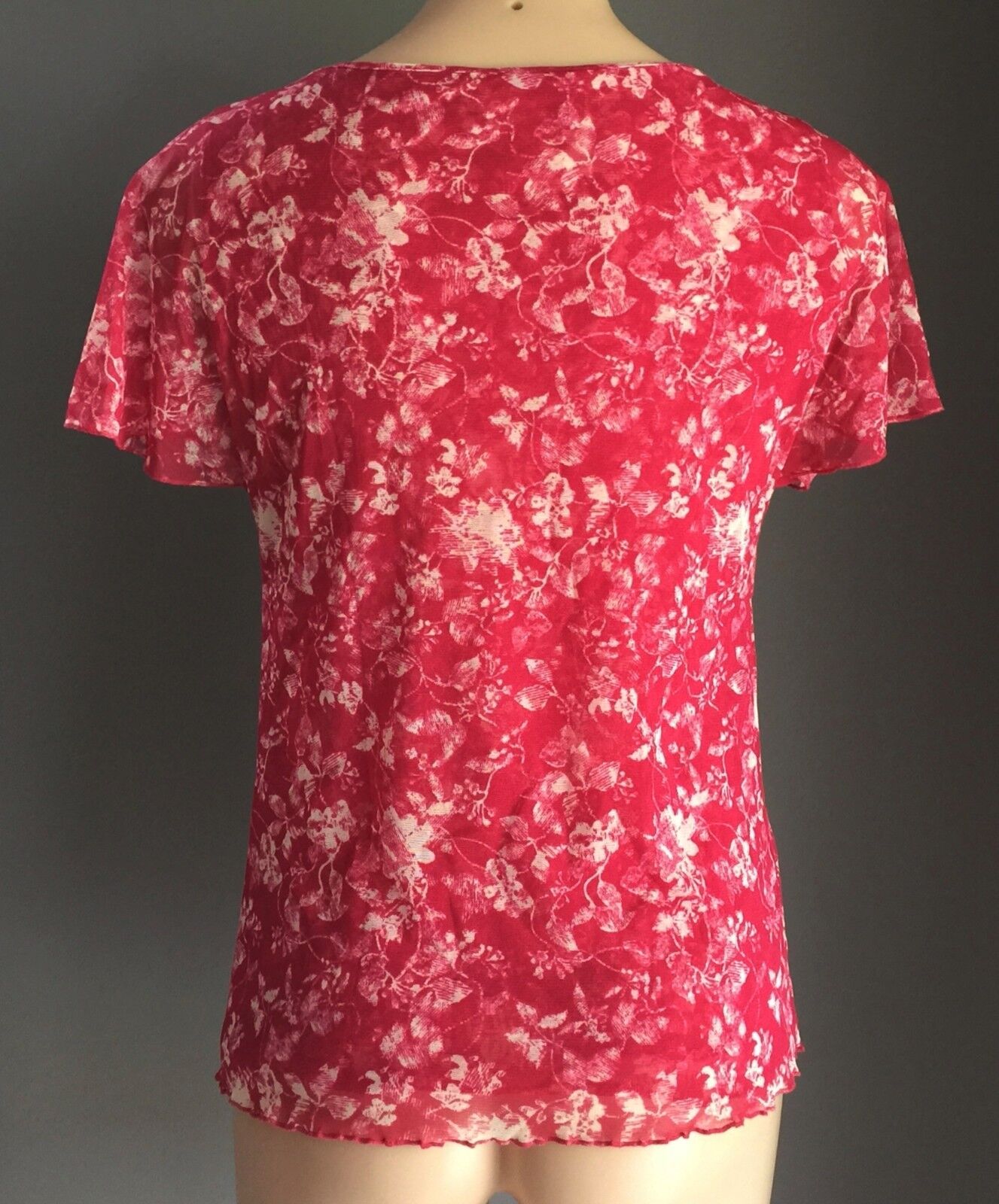 DAVID LAWRENCE Camisole Cardigan Combo Red White Floral Twofer Size 10 NEW