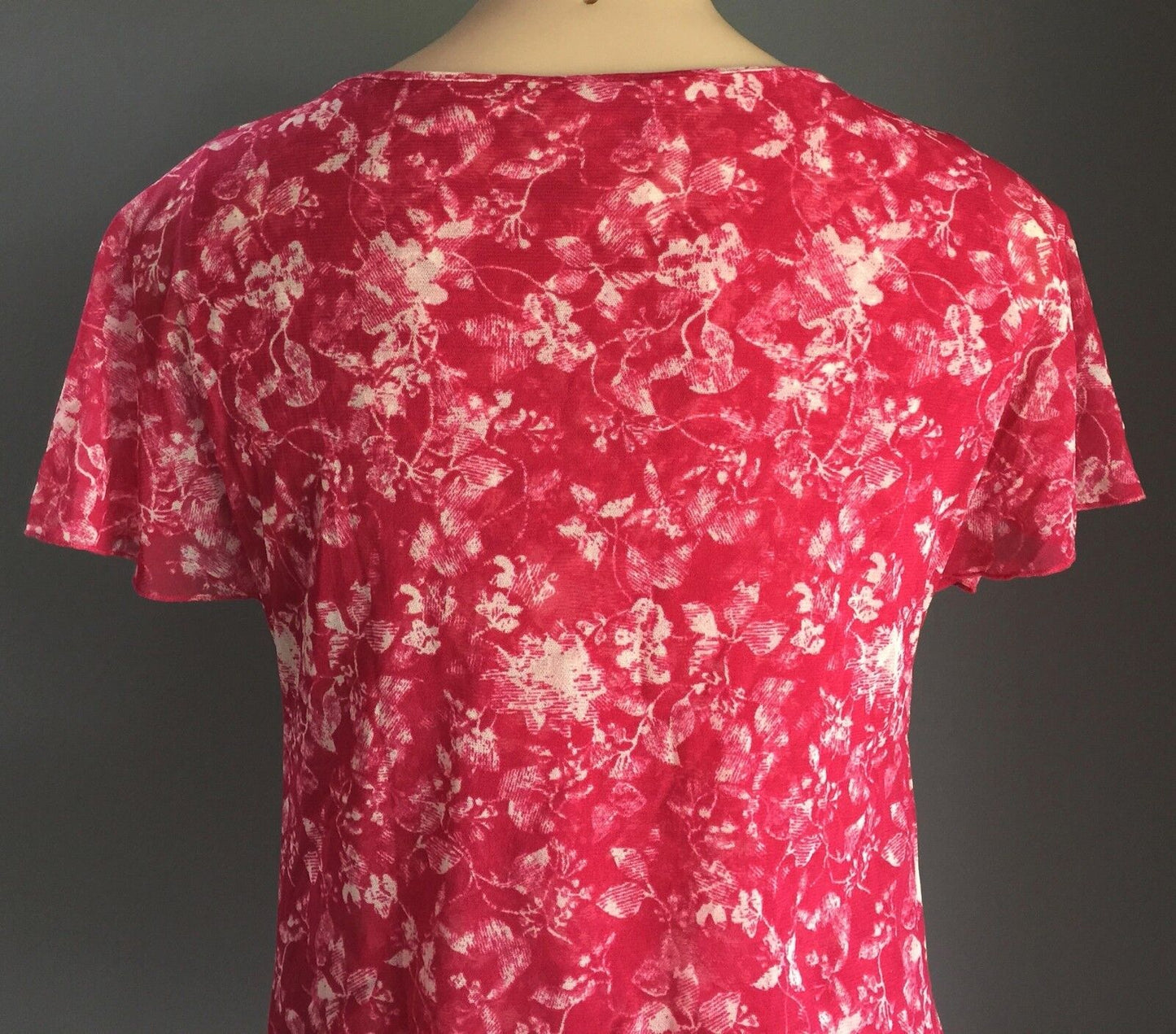 DAVID LAWRENCE Camisole Cardigan Combo Red White Floral Twofer Size 10 NEW